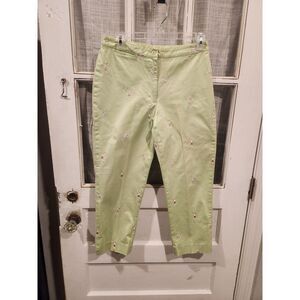 Vintage Lilly Pulitzer Golf Embroidered‎ Green Pants